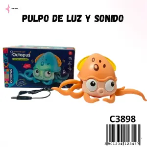 PULPO RECARGABLE INTERACTIVO MUSICAL