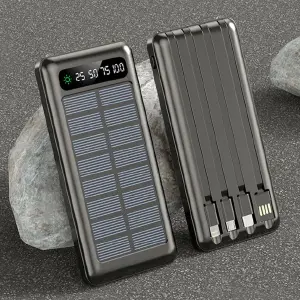 PowerBank 4 en 1 10.000mAh + Carga Solar: ¡Tu Aliado de Energía Perfecto! - PowerBank 4 en 1 10.000Mah + carga solar