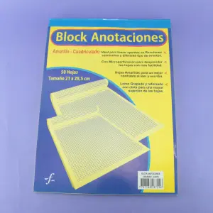 Block cuadriculado amarillo