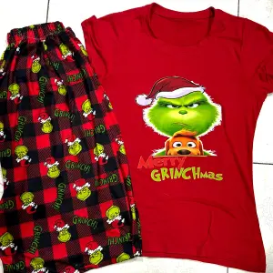 PIJAMA NAVIDAD GRINCH ROJO