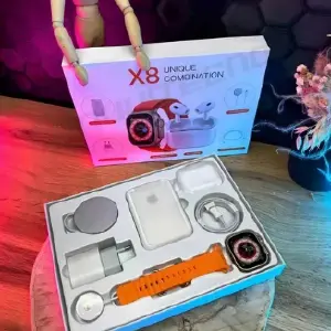RELOJ X8 ULTRA+AUDIFONO IN EAR+POWERBANK