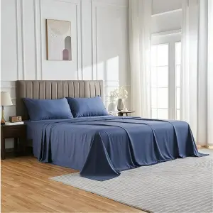 Sabana Bamboo 230 Hilos - K Azul King