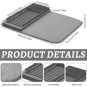 ESCURRIDOR SECAPLATOS TAPETE ABSORBENTE