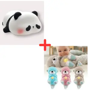 PELUCHE NUTRIA + LAMPARA OSO PANDA