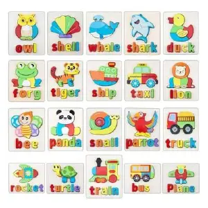 Rompecabezas En Madera Ingles Juego Dida