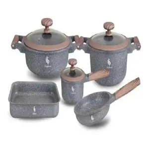 Bateria Ollas En Granito 8 Piezas Schaff