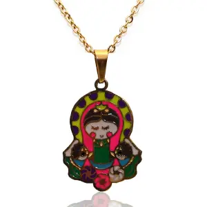 Collar Virgen Guadalupe Acero Inoxidable