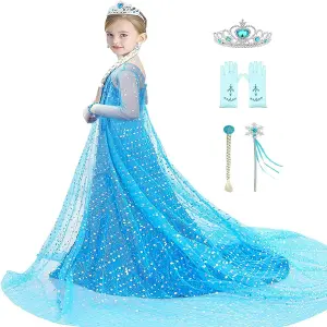 Disfraz de Elsa con cola larga 😍