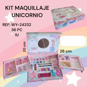 KIT MAQUILLAJE UNICORNIO PARA NIÑAS