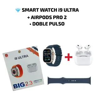 smart watch i9 ultra + airpods 2 doble