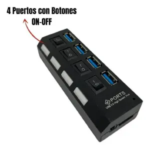 Hub Usb Extensor 4 Puertos 3.0 Cable 50c