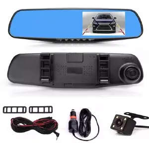 Espejo Retrovisor Carro Doble Cámara Hd