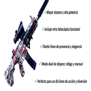 Metralladora Bolas Hidro Gel Juguete Eli