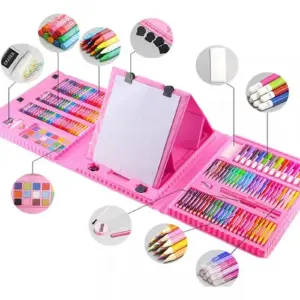 Set Kit Arte Niños Maleta Crayon Acuarel