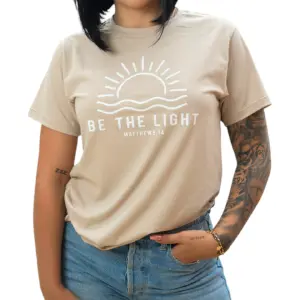Camiseta dama oversize BE THE LIGTH