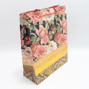 Bolsa para regalo mediana motivo flores