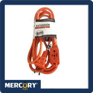 EXTENSION ELECTRICA NARANJA 15M