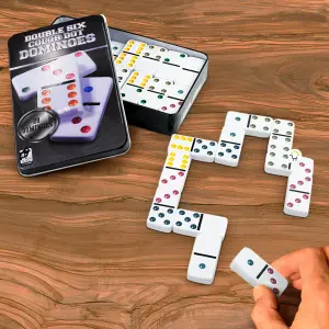 Dominó Juego De Mesa Caja Metálica J003