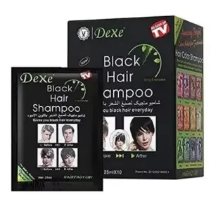 CAJA DE SHAMPOO NEGRO PINTA CANAS x10
