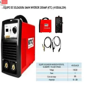 EQUIPO DE SOLDADURA INVERSOR 200AMP / MA