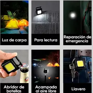 Llavero Linterna Led7 En 1 Recargable