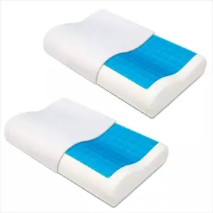 2 Almohadas Memory Gel Duo Ortopédicas