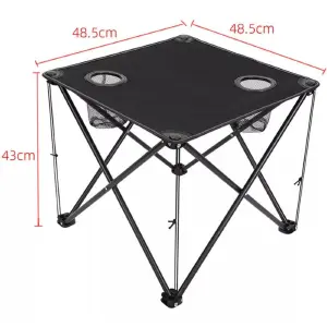 Mesa Plegable Con Porta Vasos W04