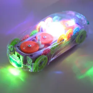 Carro transparente con luces, sonido y