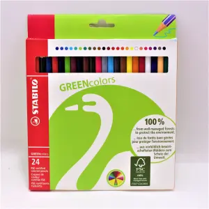 COLORES GREEN COLORS X 24 PIEZAS STABIL