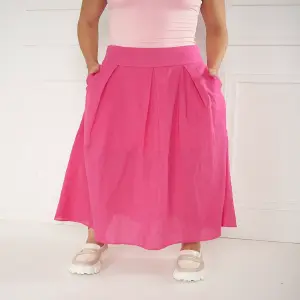 falda larga con bolsillos