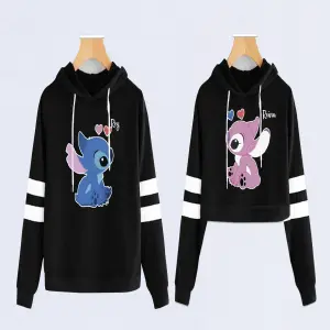Buzos ,Hoodies Parejas stich, angelNegro
