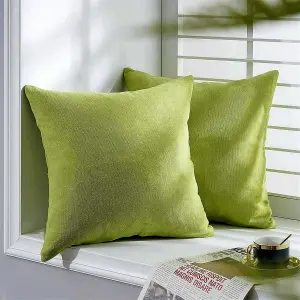 Cojin X2 Decorativo Tela Verde Pistacho