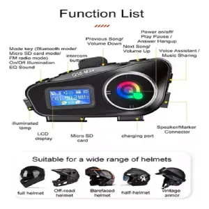 Intercomunicador Q58-max Bluetooth Casco