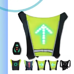 chaleco reflectante LED para bicicleta