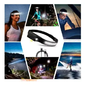 Linterna Frontal 3 Luces Led Alto Brillo
