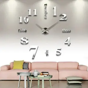 RELOJ STICKER DE PARED DECORATIVO 3D
