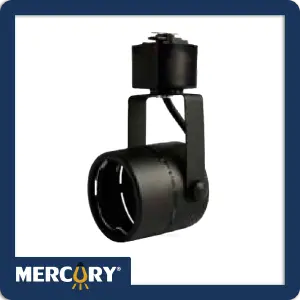 SPOT RIEL REDONDO NEGRO BASE GU10 H-57M