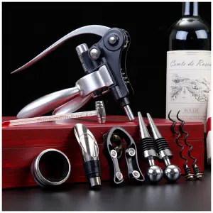 Kit Sacacorchos Catador De Vino Tinto Co