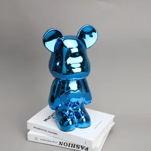 Oso Metalizado Decoración Resina Arte