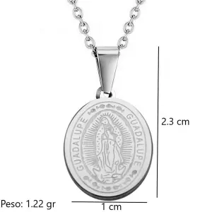 Collar Medalla Virgen De Guadalupe