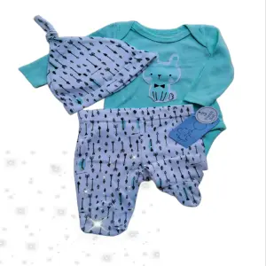 Conjunto body manga larga-gorro-pantalon