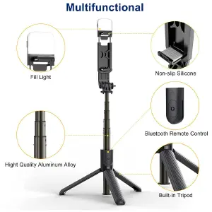 Tripode Selfie Stick T10 Con Luz Control