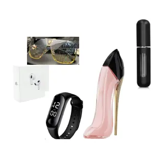 Good girl blush+airpods+reloj+gafas+perf