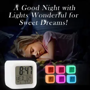 Cubo Reloj Despertador Led