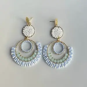 ARETAS TEJIDAS EN AZUL