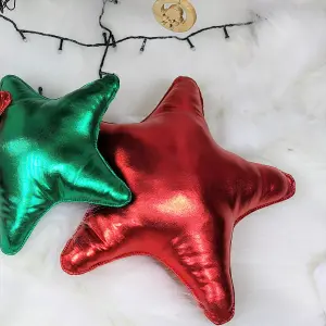 Cojin Navideño Estrella Rojo