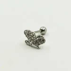 PIERCING PLATEADO MARIPOSA