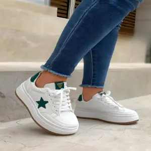 Tenis casual de mujer Star Blanco Verde