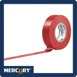 CINTA AISLANTE 15M ROJA MERCURY CERTIFI