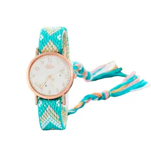 Reloj Dorado Tejido Artesanal Mujer